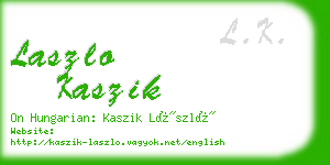 laszlo kaszik business card